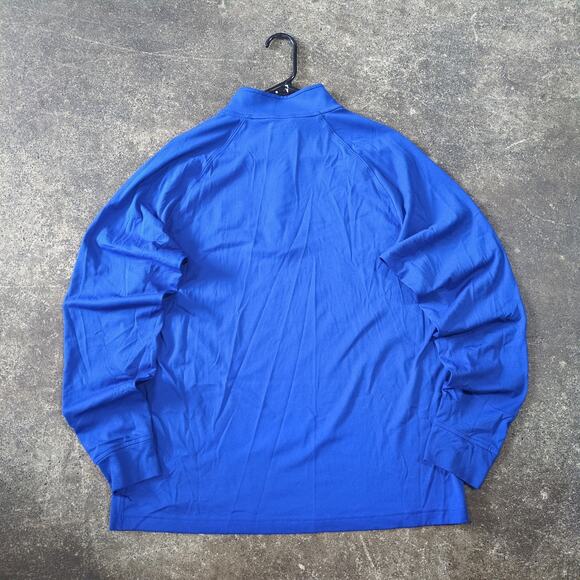 Under Armour Air Force 1/4 Zip Pullover Mens L Blue Heat Gear Loose Lightweight - Picture 3 of 8